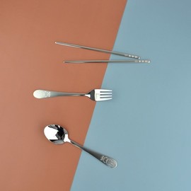(KitchenU) Miffy Stainless Steel Baby Spoon, Fork, Chopsticks, Daycare/Kindergarten Preparation Cutlery Set, Spoon / (키친유)유아동 미피 스텐 아기 스푼 포크 젓가락 어린이집 유치원 등원준비 수저세트 숟가락