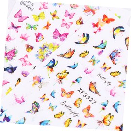 DECHOUS 8 Sheets Butterfly Nail Art Stickers Delicate DIY Decals for Women Easy to Apply Nail Design Variety of Patterns for Unique Manicure