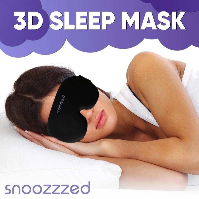 snoozzzed Memory Foam 3D Sleep Mask - Fits all Sizes,