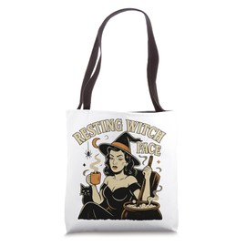 Resting Witch Face Tote Bag