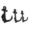 Wowser Nautical Cast Iron Ship Anchor Wall Hooks, 6 Inches,