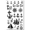 EROSPA® Temporary Tattoo Sheet - Ship Anchor Marine Nautical Sailor