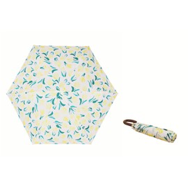 Akixen Women's Folding Umbrella, Ultra Lightweight, UV Protection, 6 Ribs, Heat Blocking, Light Blocking, UV Protection Umbrella, Portable, Convenient Storage Pouch, For Both Sunny and Rainy Weather,