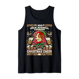Jack Russell Terrier Christmas Cheer Santa Claus Dog Elf Tank Top