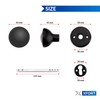 XFORT® Black Rim Mortice Knob Set, Plastic Rim Lock Knobs,