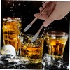 Mobestech 4pcs Ice Cube Tongs Stainless Steel Food Tongs Non-Slip