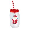 Widdle Gifts Christmas Mason Jar and Straw - Re-useable Sturdy