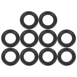 X AUTOHAUX 10pcs M14 Car Oil Drain Plug Gaskets Replacement 323513 5066453 F5TZ6734BA Black