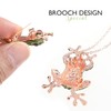 VALICLUD 3D Green Frog Necklace for Women Crystal Frog Jewelry