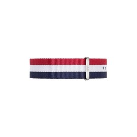 Daniel Wellington Cambridge Silver Men's Multicolour Nylon Buckle Watch Strap with Pin of 20cm 0403DW