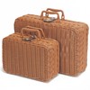 2 Wicker Picnic Basket with Lid Picnic Basket Boxes Small