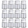 12Pcs 5ml Empty Clear Small Glass Bottles with Aluminum Screw