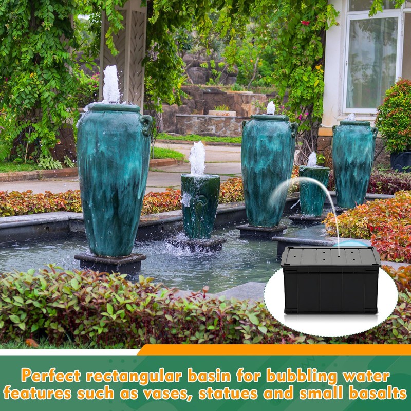 DoubleFill 1 Pack Fountain Basin, Water Feature Basin Kit Suitable