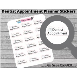 Homemade Dentist Planner Stickers #92 / Planner Stickers  / Journal Stickers