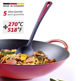 Westmark Gallant Plus 29652275 Vegetable / Wok / Cooking Spoon, Heat Resistant up to 270 °C, PPA, Length: 31.5 cm, Black/Red