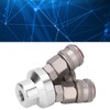 3 Way Connector Chrome Plated Pneumatic Component Carbon Steel G1/4in