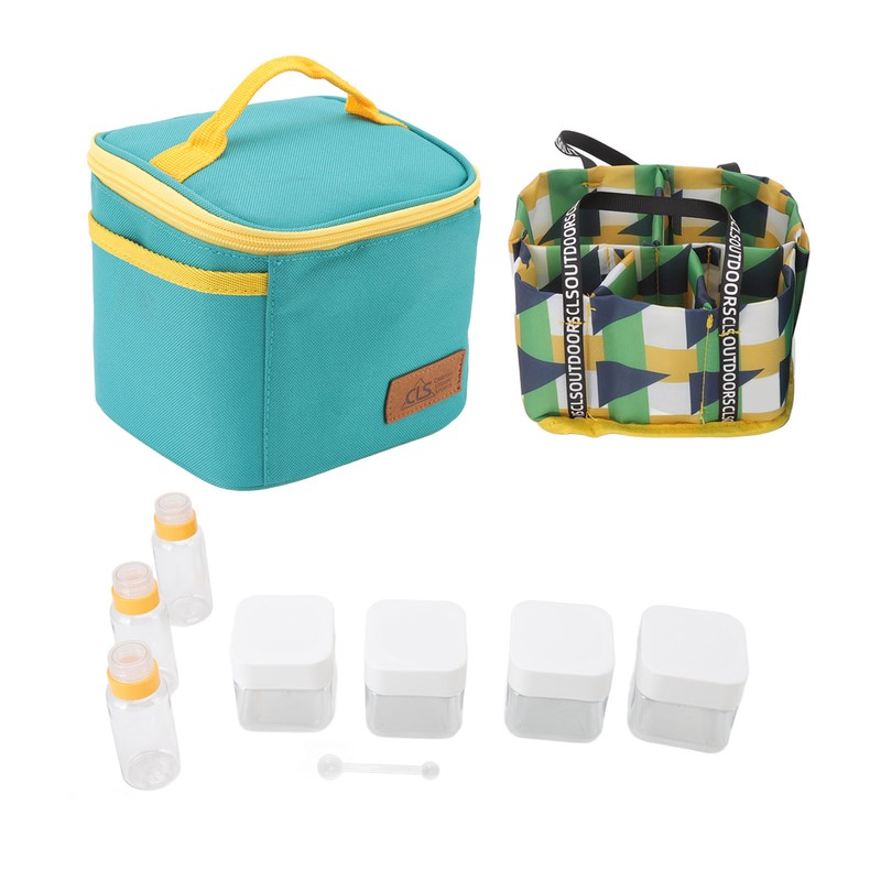 Spice Containers 7 Boxes Portable Seasoning Box for Outdoor BBQ