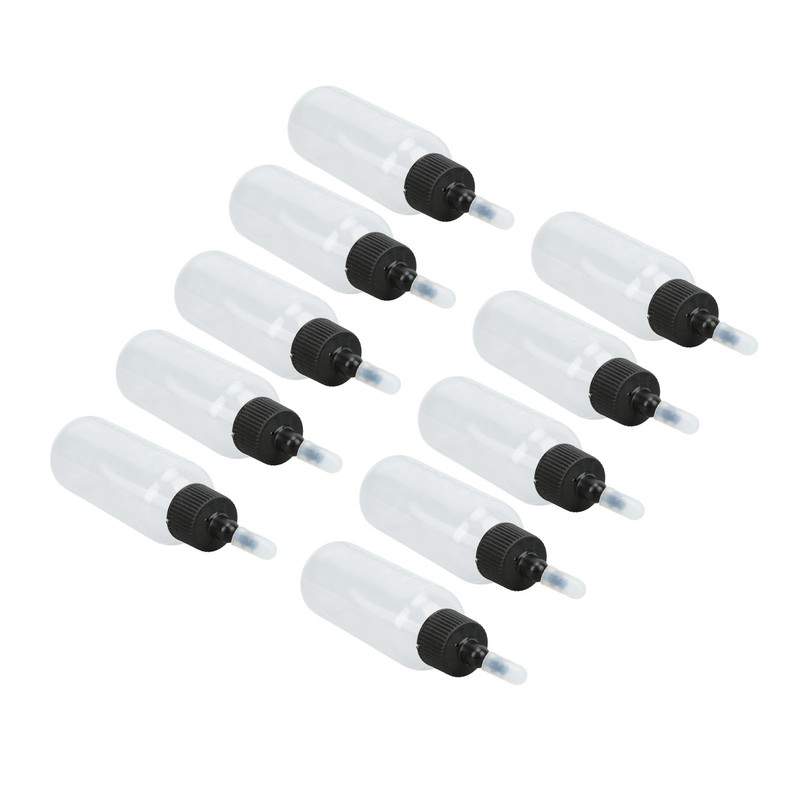 10Pcs Hair Oil Bottle 60ml Leakproof High Temperature Resistant Transparent