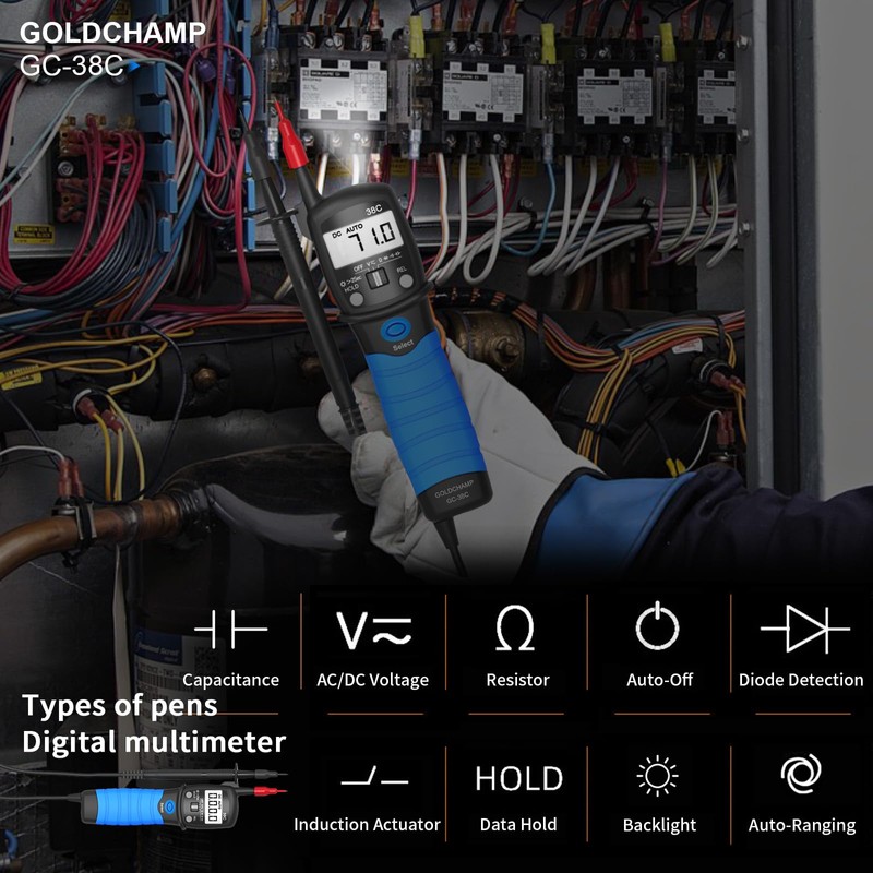 Digital Multimeter Continuity Tester Voltmeter Voltage Tester 6000 Counts Current