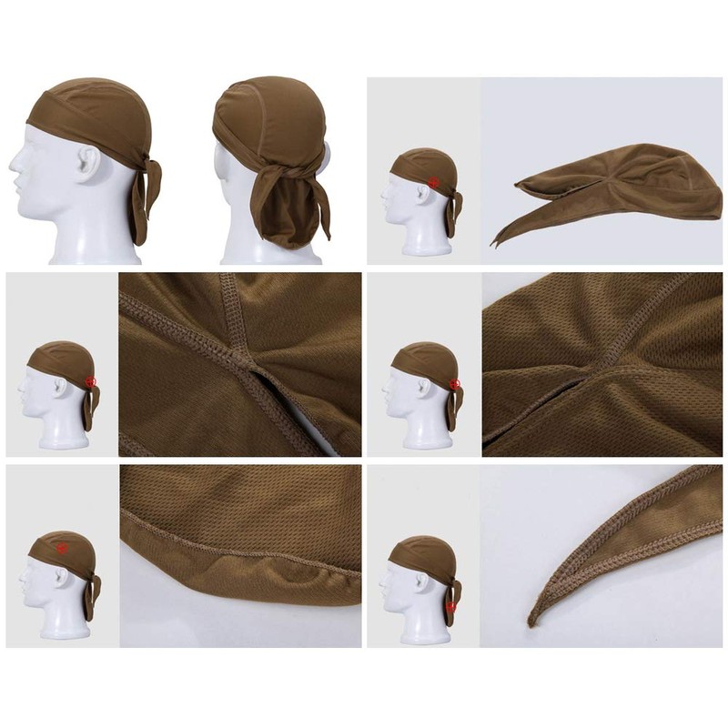 Quick Drying Mesh Bandana Cap, Helmet Inner Hat, Solid Color,