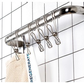 Stainless Steel Clothes Pins,6 Pack BEHLINE Clips Hooks Clothespin Clothesline Clip,Clothes Drying Hanger for for Home Laundry Office Outdoor Indoor Drying Cord Kitchen Tools Fastener/for Refrigerator Kitchen Bathroom Wardrobe