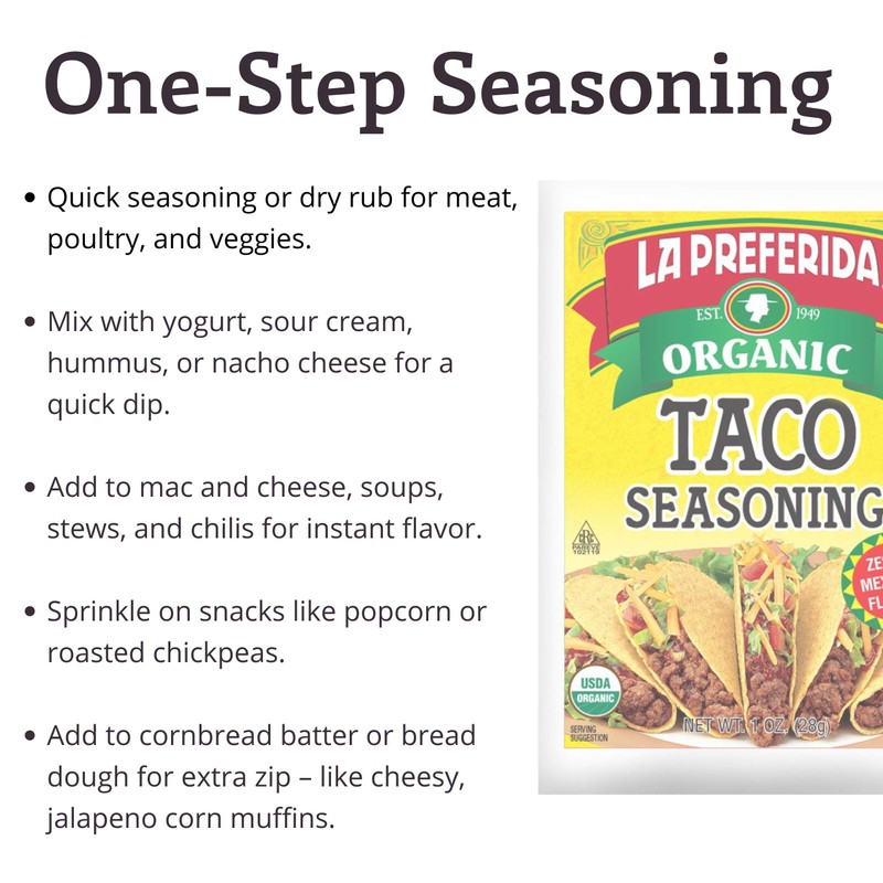 La Preferida Organic Taco Seasoning, 1 OZ (Pack - 3)