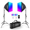 NEEWER RGB Softbox Lighting Kit with App Control & 9