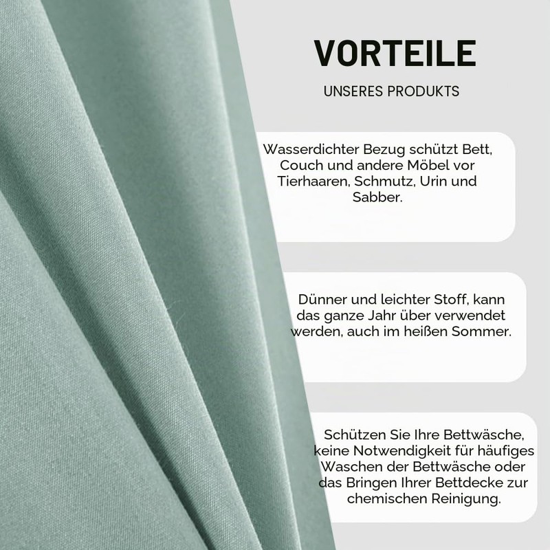 DUJUIKE 100% Waterproof Protective Blanket or Liner for Bed, Mattress