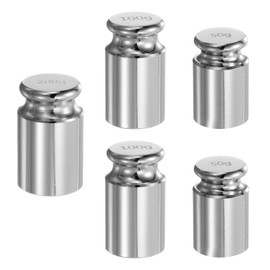QUARKZMAN 5 Piece Calibration Weight Set 50 g 100 g 200 g M1 Precision Chrome-Plated Steel for Digital Scales