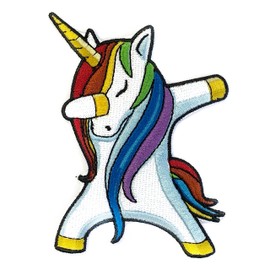 OYSTERBOY Cute Dabbing Dancing Unicorn Well Made Premium Quality Threads 100% Embroidered Decorative Applique Iron/Sew On Patch for Cosplay Costume Jackets Backpacks Clothing Laptop Gifts Uniform