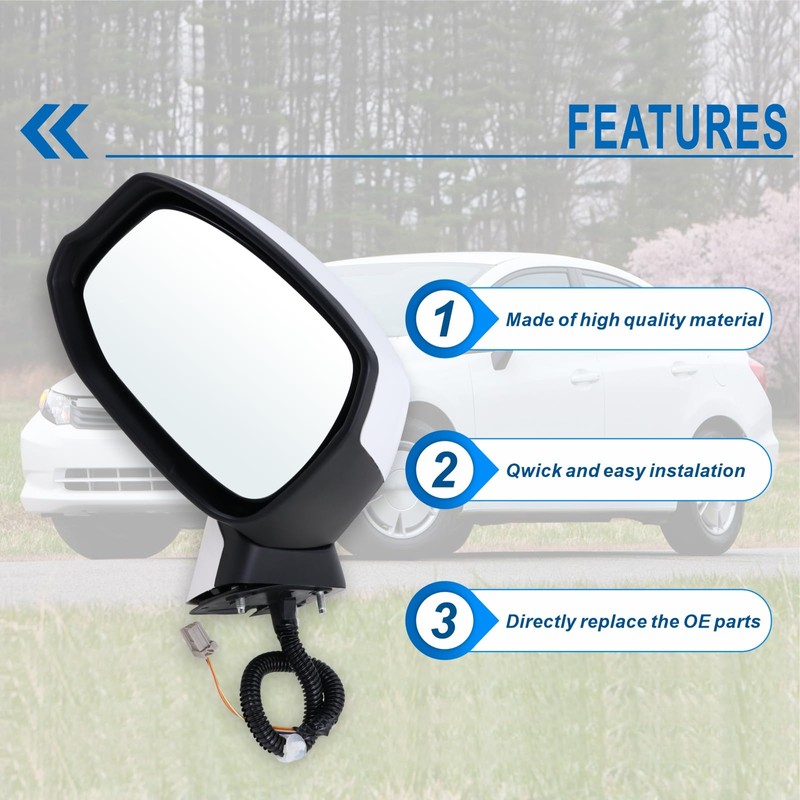 Lqito Left Driver Side Mirror Compatible With 2012 2013 2014