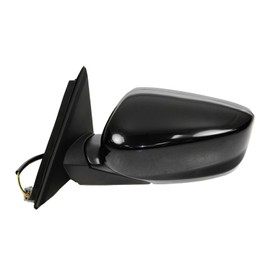 TRQ Driver Side Mirror Assembly Electric Adjustment Heated No Memory Black Compatible with 2010-2011 Honda Accord Crosstour EX 2012 Crosstour EX HO1320251