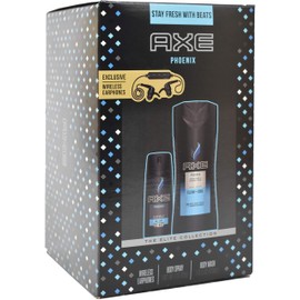 Three Piece Men's Body Wash Set - Features Bluetooth Headphones, 16floz Body Wash, and 4oz Body Spray - Perfect for the Holidays