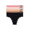 BCBGMAXAZRIA Women's 5-Pack Seamless Thong Underwear, Dusty Rose