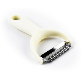 Handle Papaya Shredder Tool Stainless Steel Blade Vegetable Slicer for Salads Salad Maker Fast & Easy carrots potatoes beets cucumber (White Plastic Handle)