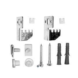 Universal Radiator Mounting Kit with Welded Tabs Type D 1 - Complete Heavy Duty Radiator Bracket for Secure Wall Mounting