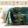 MSGKV Boho Throw Blanket Cotton Blanket for Couch and Sofa