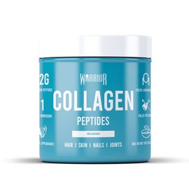 Warrior Warrior Collagen Peptides - Collagen Powder - 180g - Made from Premium Bovine Hydrolysed Collagen - to Promote Healthy Skin, Hair, Nails, and Joints (Unflavoured)