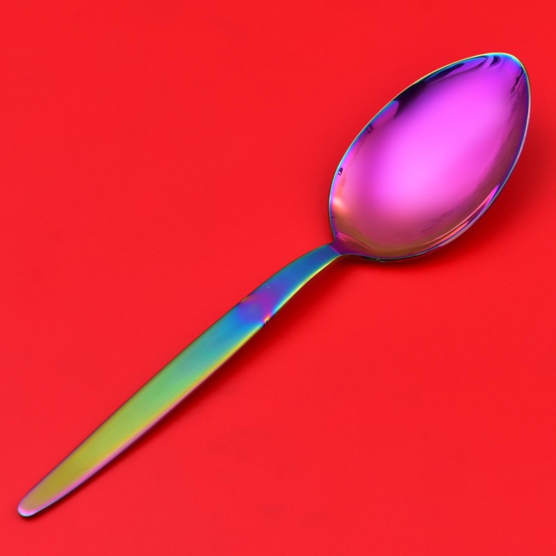 BNAZIND Kunz Spoons Cooking Spoons 18/10 Stainless Steel Titanium Shiny