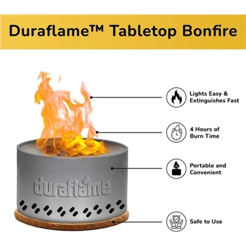 Duraflame™ Tabletop Bonfire & Portable Outdoor Campfire, Fire Pit, Lightweight