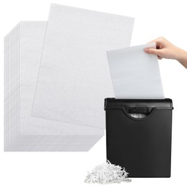 100 Pcs Paper Shredder Lubricant Sheets Paper Shredder Oil Lubricant for Cross-Cut and Micro-Cut, 6 x 8.50 x 0.031 Inch