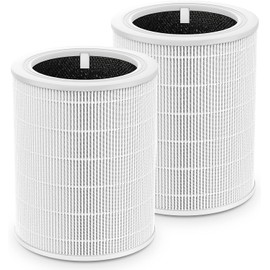 Core 600S Replacement Filter Compatible with LEVOIT Core 600S Air Purifier, 3-in-1 H13 True HEPA Filter, High-Efficiency Activated Carbon, Compared to Part #Core 600S-RF, 2 Pack, White
