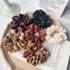Pack of 6 Plain Hair Bobbles for Women, Satin Silk