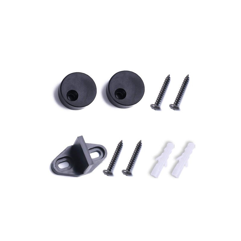 SMARTSTANDARD Sliding Barn Door Hardware Hangers 2pcs (Black) (J Shape