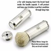 Men's Stainless Steel Shaving Brush with White Badger Hair. Easy