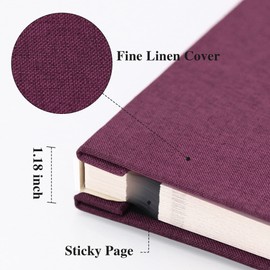 Vienrose Large Photo Album Self Adhesive for 4x6 5x7 8x10 Pictures Scrapbook Album DIY Scrap Book 40 Sticky Pages with A Metallic Pen