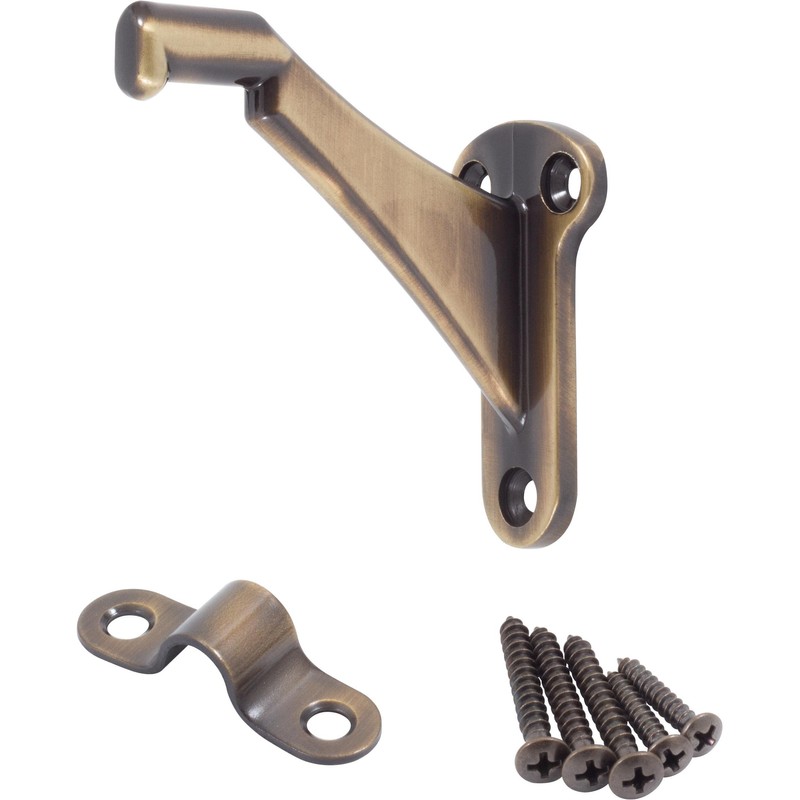 Stone Harbor Hardware Heavy-Duty Handrail Bracket, Antique Brass