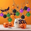 24 PCS 1.5 Inch Halloween Glitter Hanging Balls Colored Shatterproof