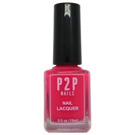 P2P Nails Pink Nail Lacquer - Non Chip Quick Dry Pink Nail Gel - All Season Pink Nail Polish - Salon Quality Nail Polish (Taffy Rose)