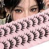 fdsmall Manga Lashes Little Devil Spiky Fake Eyelashes Soft Thick